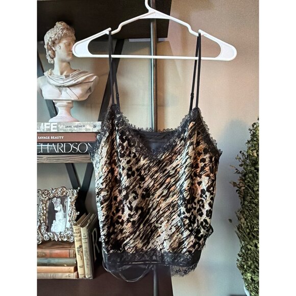 Le Superbe Velvet Underground Cami Velvet Leopard Womens Size 10 - Picture 5 of 9